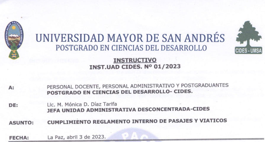 INSTRUCTIVO INST.UAD CIDES. N° 01/2023