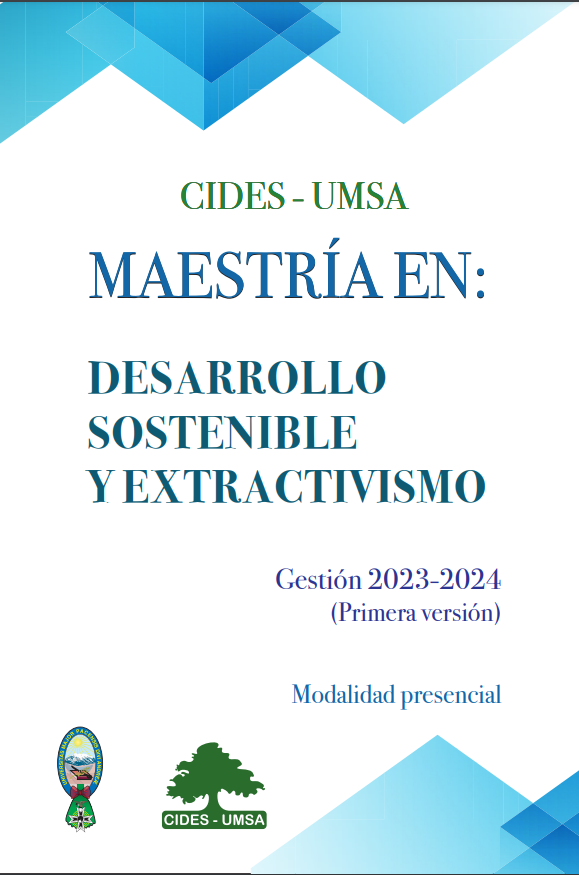 MAESTRÍA EN DESARROLLO SOSTENIBLE Y EXTRACTIVISMO - OFERTA ACADÉMICA 2023