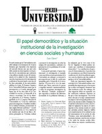 EL PAPEL DEMOCRÁTICO Y LA SITUACIÓN INSTITUCIONAL DE LA INVESTIGACIÓN EN CIENCIAS SOCIALES Y HUMANAS