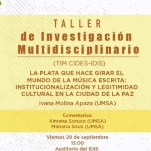 TALLER DE INVESTIGACION MULTIDISCIPLINARIO